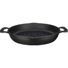 Yuvarlak Izgara Tava Metal Kulplu 26CM Siyah