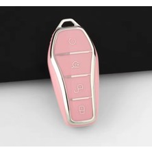 Keyron Byd Atto 2 3 Seal U Sealion 7 Anahtar Kılıfı Pembe/gümüş