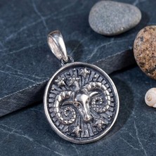 Ebrar Silver Gümüş Koç Burç Kolye Ucu 925 Ayar Gümüş Koç Burcu Figürlü Unisex Kolye Ucu