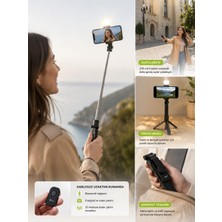 İkel Elektro Blıc Bsf-1 Selfie Çubuğu ve Tripod 100 cm Uzatılabilir Bluetooth Uzaktan Kumandalı