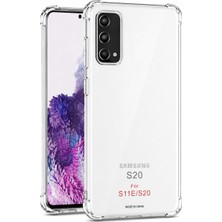 Logis Samsung Galaxy S20 Uyumlu Şeffaf Silikon Kılıf Darbe Emici Kamera Korumalı Ince Esnek Tpu Telefon Kılıfı