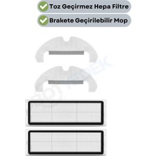 robotyedek Dreame D10S Plus (RLS6AD) Uyumlu Yedek Mop ve Hepa Filtre-4 Parça