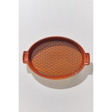 Paşabahçe Petek Seramik Oval Fırın Kabı 38.5 cm Amber, Borcam