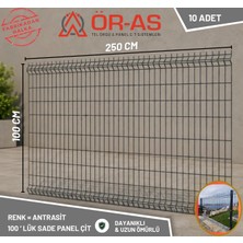 Ör-As Tel Örgü Bahçe Teli Panel Çit 100 cm x 250 cm = 10 - Adet
