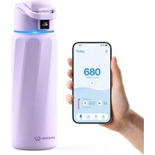 Akıllı Su Şişesi Hatırlatıcı ve Izleyici Çift Duvarlı Vakum Yalıtımlı Şişeler Paslanmaz Çelik 32 Oz Bpa Içermeyen Geniş Ağız Spor Salonu Ofis Okul Için - Ideal Hediye Mor