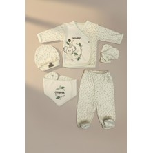 Babymet %100 Organik Pamuk 5 Parça Yenidoğan Hastane Çıkış Seti – Koala Nakışlı Doğal