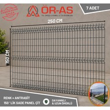 Ör-As Tel Örgü Bahçe Teli Panel Çit 150 cm x 250 cm = 7 - Adet