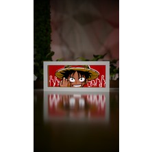 Jade Produck Luffy V3 LED Işık Kutusu Rgb Kumandalı 3D Dekoratif Gece Lambası 21X10 cm