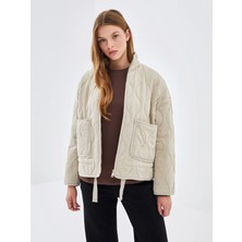 Lc Waikiki Yeni Sezon Dik Yaka Kapitone Oversize Kadın Şişme Mont