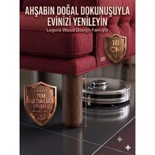 Legora Wood Design 18 cm Bohem Koyu Ceviz Ahşap Mobilya Ayağı Gürgen Ağacı Ahşap Mobilya Ayağı
