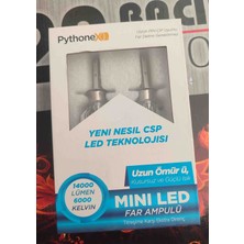 H1 Mini LED Xenon Far Ampulü / 2 Adet / 14000LM / Soğutucu Fan / 30000+ Saat Kullanım Ömrü