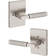 Grains Global Prava Iç Mekan Kapı Kolu Kilitli Kapı Kolu Banyo ve Yatak Odası Için Kapı Kolu Saten Nikel, Ters Çevrilebilir Anahtarsız Düğme Kilit Kapı Kolu Mikroban Korumalı