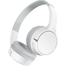 Grains Global Soundform Mini Kablosuz Çocuk Kulaklığı, Entegre Mikrofonlu ve Eğlenceli Çıkartmalı, 30 Saat Oynatma – Ders, Tatil,, Ipad, Galaxy Için Kulak Üstü Kulaklık, Beyaz