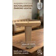 Legora Wood Design 1. Sınıf Gürgen Ağacı Ham Mobilya Kanepe Koltuk Tv Ünitesi 20 cm Ahşap Destek Ayağı