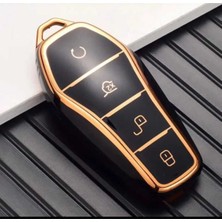 Keyron Byd Atto 3 ve Seal U Smart Nano Anahtar Koruma Kılıfı Siyah Gold Renk