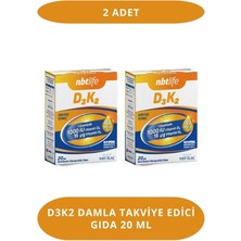 D3K2 Damla Takviye Edici Gıda 20 ml (2 Adet)