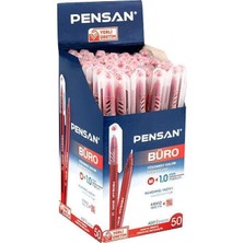 Pensan Büro Kalemi Kırmızı 5 Adet