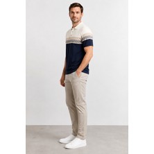 Sabri Özel Merserize Polo Yaka Erkek T-Shırt SS2300050-LACIVERT