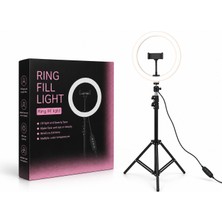 Ring Light LED Işık 85 cm Telefon Tutuculu Tripodlu Makyaj Yayın Tiktok Instagram Çekim Lambası