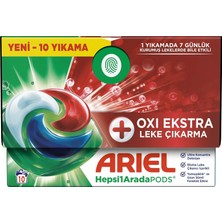 Grains Global HEPSI1ARADA Pods Oxi Extra Leke Çıkarma Kapsül Çamaşır Deterjanı Beyazlar ve Renkliler 10 Yıkama