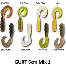 Han Fishing Hanfish Gurt 60 6cm Silikon Yem 8 Adet Mix 1