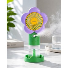 İkel Elektro Su Destekli Mini Fan Spreyli Taşınabilir El Fanı USB Şarjlı Sessiz Soğutucu Vantilatör