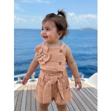 Beyzco Kids Kız Bebek Çiçek Detaylı 2 Li Takım