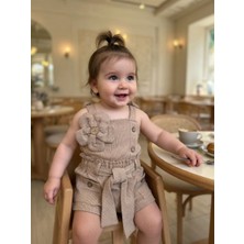 Beyzco Kids Kız Bebek Çiçek Detaylı 2 Li Takım