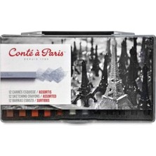 Conte a Paris : Carre : Stick Pastel Seti : Taslak Serisi : 12 Renk (Askılı Plastik Kutu)