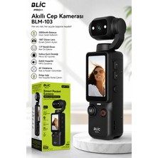 Azurtech Blıc BLM-103 Akıllı Cep Kamerası | 2000MAH Batarya | 180° Döner Lens | Hafıza Kartı Destekli | 1.9” Ekran | Siyah