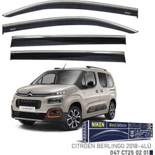 Niken Citroen Berlingo 2018 Kromlu Cam Rüzgarlığı 4'lü