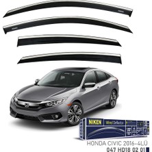 Niken Honda Civic 2016 Kromlu Cam Rüzgarlığı 4'lü