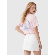 Lc Waikiki Yeni Sezon Snoopy Baskılı %100 Pamuklu Kadın Tişört