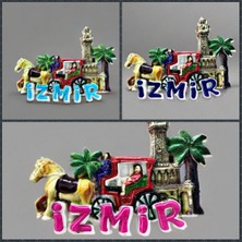 Mundy Izmir Temalı 3'lü Avantaj Paketi Fayton ve Saat Kulesi Kabartmalı Polyester Magnet