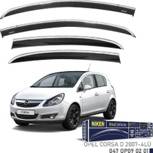 Niken Opel Corsa D 2007 Kromlu Cam Rüzgarlığı 4'lü