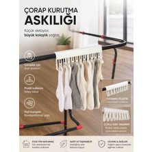 Çorap-Iç Çamaşırı-Mendil Kurutma Askılığı | Pratik Çamaşır Kurutmalığı Aparatı | Yer Tasarruflu, Dayanıklı Plastik Askı (2ADET)
