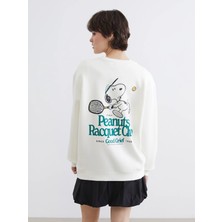 Lc Waikiki Yeni Sezon Snoopy Baskılı Oversize Kadın Kalın Sweatshirt