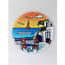 Mundy Kızılot Polyester Kabartmalı Magnet Çap:6,5cm Dekoratif Hediyelik Buzdolabı Süsü (KOD:1379)