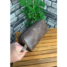 Guard Antik Kahverengi Unisex Hakiki Deri El Çantası // GRD260701WT472