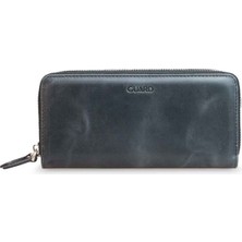 Guard Crazy Siyah Hakiki Deri Çift Fermuarlı Unisex El Çantası // GRD260701WT1464