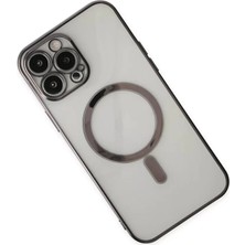 Renas Store Newface Iphone 14 Pro Kılıf Magneticsafe Lazer Silikon - Siyah