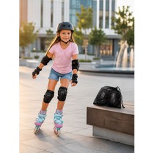 Fantastik Store Çocuk Kaykay Paten Scooter Bisiklet Koruyucu Dizlik Seti 2 Adet Siyah - Lisinya