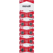Kanonik Education Maxell LR44 AG13 SR44 A76 1.5V Alkalin Saat Pili 10 Adet