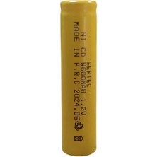 Zenvia Sertec - 1.2V 600 Mah - N Boy - Ni-Cd Şarjlı Pil - (Başsız / Flat Head)