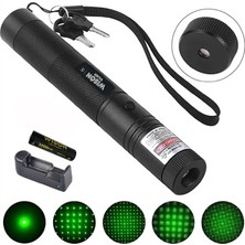 TKÇ Wison WS-503 100MW Desen Başlıklı Şarjlı Yeşil Lazer Pointer