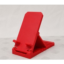 Paiplay Telefon Standı Kırmızı Renk - Açısı Ayarlanabilir Kırmızı Telefon Standı - 58MM Genişliğinde Şarj Girişli Kırmızı Renk