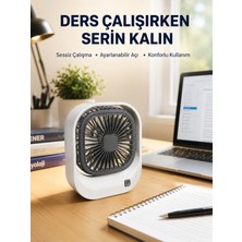 Teknoşık Şarjlı Masaüstü Fan 3 Kademeli Güçlü Ha Akışı