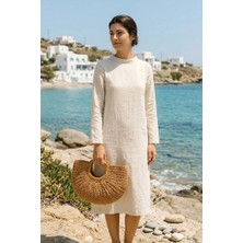 Marina Swimwear El Örgüsü Camel Hasır Çanta CNT2603-2