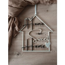 Paiplay Home Sweet Home Yazılı Ev Dekor Ürünü - Evim Evim Güzel Evim Yazılı Kapı Süsü