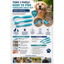 Yonga Yong 3 Parça Evcil Hayvan Kene ve Pire Temizleme Aracı Seti – Köpekler ve Kediler Için Kolay Kene ve Pire Temizleme Aparatı | Güvenli Evcil Hayvan Bakım Seti